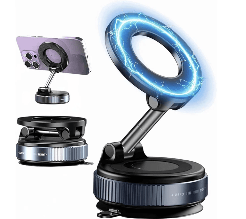 GenzHub Magnetic 360° Car Phone Holder with Strong Suction Base